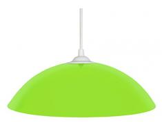 Tosel E1267 - Lampara Colgante Medialuna, Color Verde, 29.5 x 29.5 x 88.5 cm