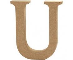 Creativ Company Escultura Decorativa con Forma de Letra A, en Tablero de Densidad Media, marrón, Madera, marrón, 11.5 x 2 x 13 cm