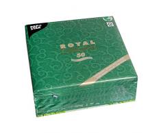 PAPSTAR 84884 Royal Collection - Servilletas (50 Unidades, Pliegue 1/4, 40 x 40 cm), Color Verde Oscuro