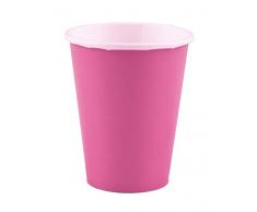 amscan 58015-103-66 Party Buffett - Juego de tazas de cartÃ³n y papel, 8 unidades, 250 ml, color rosa oscuro