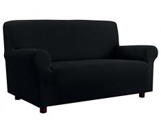 Italian Bed Linen Più Bello Funda Cubre Sofá, Poliéster, Negro, 2 PLAZAS