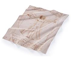 Musearta BT-LV-VM-V424308 - Toalla de Playa Unisex con diseÃ±o de The Vitruvian Man del Artista Leonardo da Vinci de algodÃ³n en el tamaÃ±o 144 x 180 cm