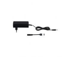 Paulmann Fuente de alimentación LED, 24 V 79837 Universal Power Supply Plug-In 36 W 230/12 V CC, Sistema, Negro, iluminación, plástico, Transformador