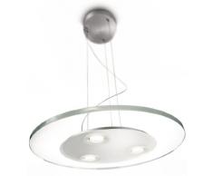 Philips InStyle Vidro - Lámpara colgante con 3 focos, LED, 3 x 7,6 W, 3500 K, luz blanca cálida, aluminio y vidrio