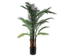 Leaf Design UK - Planta de casa Tropical Yukka Artificial, 125 cm, Palmera de raphis UV