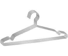 Pack 50 Perchas para Ropa de Acero Inoxidable - Perchas Antideslizantes y Resistentes - con DiseÃ±o de Doblez - Ideales para Colgar y Organizar Tus Prendas y Accesorios - 41 cm - ROTHAR O