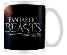 Fantástico Bestiasal Atardecer Taza de cerámica, Multicolor