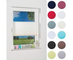 Khome Cortina Plisada Palma con fijaciÃ³n de Arandelas, poliÃ©ster, Beige, 105 x 130 cm