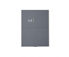 design letters Message Board Pizarra, Tablero ABS y Cinta 100% de poluester, Gris Oscuro, A4 (Small)
