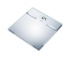 Sanitas SBF 14 - Báscula de baño (LCD, Acero Pulido, Plaza, Vidrio, CR2032)