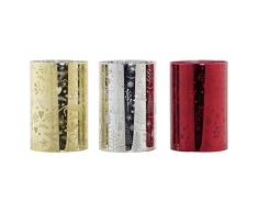 Item Vela LED Cristal 10X10X15 Brillante 3 SURT. Velas flotantes, Rojo, único