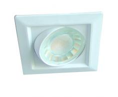 Maslighting 187421 - Foco LED basculante, cuadrado, 8 W, 90º, 3000 K, 600 lm