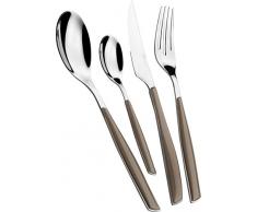 BUGATTI GLTA-021G50 Glamour - Cubertería de 27 Piezas (Acero y plástico, 22 x 8 x 30 cm), Color marrón