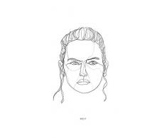 Komar Wandbild Von Star Wars Classic Force Faces Rey | Kinderzimmer, Jugendzimmer, Dekoration, Kunstdruck | ohne Rahmen | WB104-50x70 fotomural, carbÃ³n