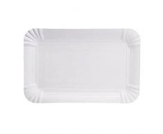 Tessera Bio Products QXH1117 - Platos rectangulares de papel (11 cm de ancho, 17 cm de largo, 250 unidades), color blanco