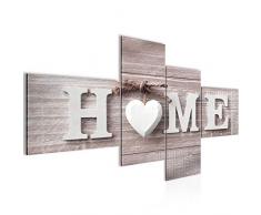 504441b - Cuadro de pared (200 x 100 cm, lienzo de fieltro, tamaÃ±o XXL, 4 piezas, fabricado en Alemania, listo para colgar), diseÃ±o de corazÃ³n, color rosa y gris