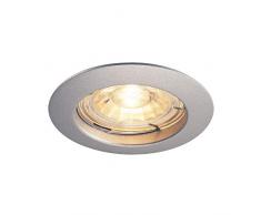 SLV Gris Pika/Foco, luz de inundación, proyector Techo, luminaria empotrable led, iluminación de Interior / GU10 50 W