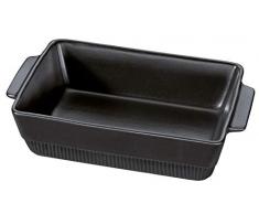Spring Cazuela rectangular para horno (35 x 21 cm), color negro