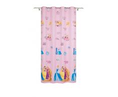 Disney Princess Cortina con ojetes, poliéster, Rosa, 245 x 140 cm