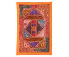 Apliques de pared Decoración del hogar Espejo Patchwork Orange Pared Tapiz Colgante