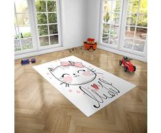 Oedim Alfombra Infantil Gato para Habitaciones PVC | 95 x 200 cm | Moqueta PVC | Suelo vinÃ­lico | DecoraciÃ³n del Hogar | Suelo Sintasol | Suelo de ProtecciÃ³n Infantil |