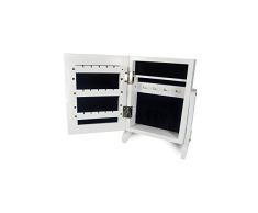 Jocca Espejo Organizador de Joyas, Madera, Blanco, 17.5x23x8 cm