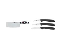 Zwilling Cuchillo de chef chino Twin Pollux, 7 pulgadas & 38115-001 - Set 3 Cuchillos guarnecer con Hoja endurecida al frÃ­o Friodur, Acero Inoxidable