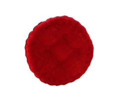 Cutefly CojÃn Redondo de algodón cómodo Lavable para Silla cojÃn Tatami cojÃn para el hogar Coche Oficina, 40 x 10 cm - Rojo, 40 x 10 cm