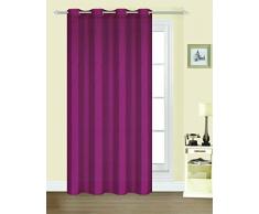 Forentex Cortinas Confección A-0576 Visillos Translúcida para Ventanas/Puertas, Polyester, Rojo, 300x260 cm