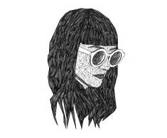 Komar Wandbild Von Grid Monochrome | Poster, Bild, Wohnzimmer, Schlafzimmer, Dekoration, Kunstdruck | ohne Rahmen | P120C-30x40 fotomural, Negro, Blanco