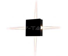 V-TAC Lámpara de Pared LED 4 W, Wall Light IP65 Forma Cuadrada, 3000 K