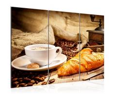 Runa Art 501831c - Cuadro de pared para cocina (120 x 80 cm, lienzo de fieltro, tamaÃ±o XXL, 3 piezas, fabricado en Alemania, listo para colgar), color marrÃ³n