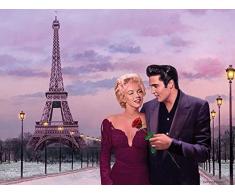 Chris Consani 60 x 80 cm Paris de Puesta de Sol Impresión de Lienzo