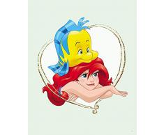 Komar Disney Wandbild Von Ariel & Fabius | Kinderzimmer, Babyzimmer, Dekoration, Kunstdruck | ohne Rahmen | WB080-40x50 fotomural, carbÃ³n