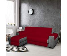 PETTI Artigiani Italiani, Funda Chaise Longue, Cubre Sofa Reversible, Protector para Sofás de Micrbibra, 100% Made in Italy,Burdeos, 4 Plazas (300-305), Microfibra