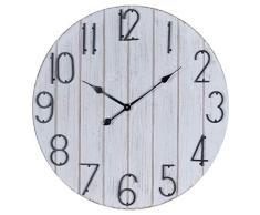 Hill 1975 Reloj de Pared rÃºstico con diseÃ±o de tablones Retro, Madera, 4,5 x 68 x 68 cm