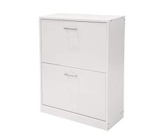 Galileo Casa 2191294 zapatero Blanco, 2 puertas 63 x 24 x 80 MDF