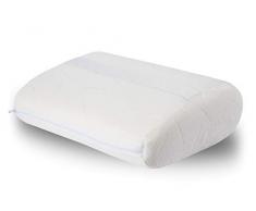 V.I.P. Very Important Pillow - Cojín Lumbar de viscolática Memory con Pantalla médica, Funda de 100% poliéster con cómoda Cremallera, Blanco, 34 x 25 x 10 h en el Punto Central
