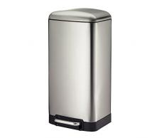 kela Davino Papelera, Acero Inoxidable, Plata, 30 L