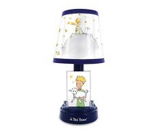 Metronic El Principito Lámpara de mesita de noche infantil, para niños, funcionamiento con pilas, luz LED suave, Azul