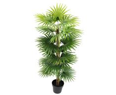 Flair Flower - Palmera Artificial con Fibra de Coco en Maceta, 125 cm, Color Verde