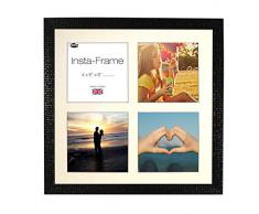 Inov8 16 x 40,64 cm Insta-Frame Marco para Instagram 4/de estampado a cuadros de fotos con paspartú blanco y negro con borde, Mosaic negro