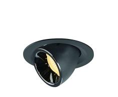 SLV NUMINOS GIMBLE - Lámpara de techo empotrable (LED, luz de techo, luz empotrada, 3000 K, 17,5 W, 1550 lm, color negro, 44 grados