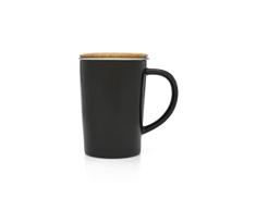 Bredemeijer Taza de tÃ© negra de 400 ml + filtro + tapa de bambÃº