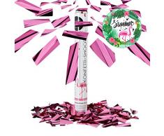 Relaxdays CaÃ±Ã³n Confeti Manual, PlÃ¡stico, Rosa, 40 cm