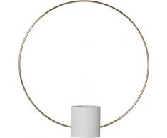 Star - Lámpara decorativa de madera (latón), color blanco