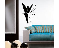Ambiance-Live Adhesivo Mural Hada y Estrellas – 75 x 50 cm, Negro