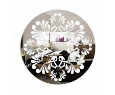 FLEXISTYLE Espejo Decorativo Fine 35cm, 3mm Acrylic Mirror from EU, Living Room, Bedroom, Hallway, Unbreakable, DIY Home Decoration, Silver, Made in EU