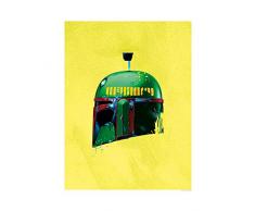 Komar Wandbild Von Star Wars Classic Helmets Boba Fett | Kinderzimmer, Jugendzimmer, Dekoration, Kunstdruck | ohne Rahmen | WB092-40x50 fotomural, carbÃ³n