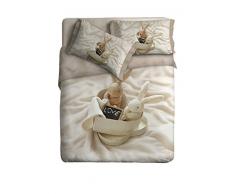 Ipersan Juego Nordico Set Fine Art Impresa fotografica - Bunnies in Love Color Beige 155x240cm